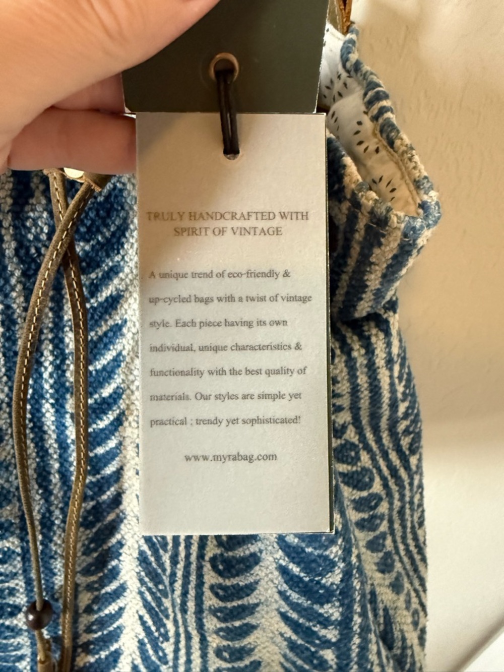 NWT - Myra Blue Raindrop Bucket Bag - Picture 10 of 11